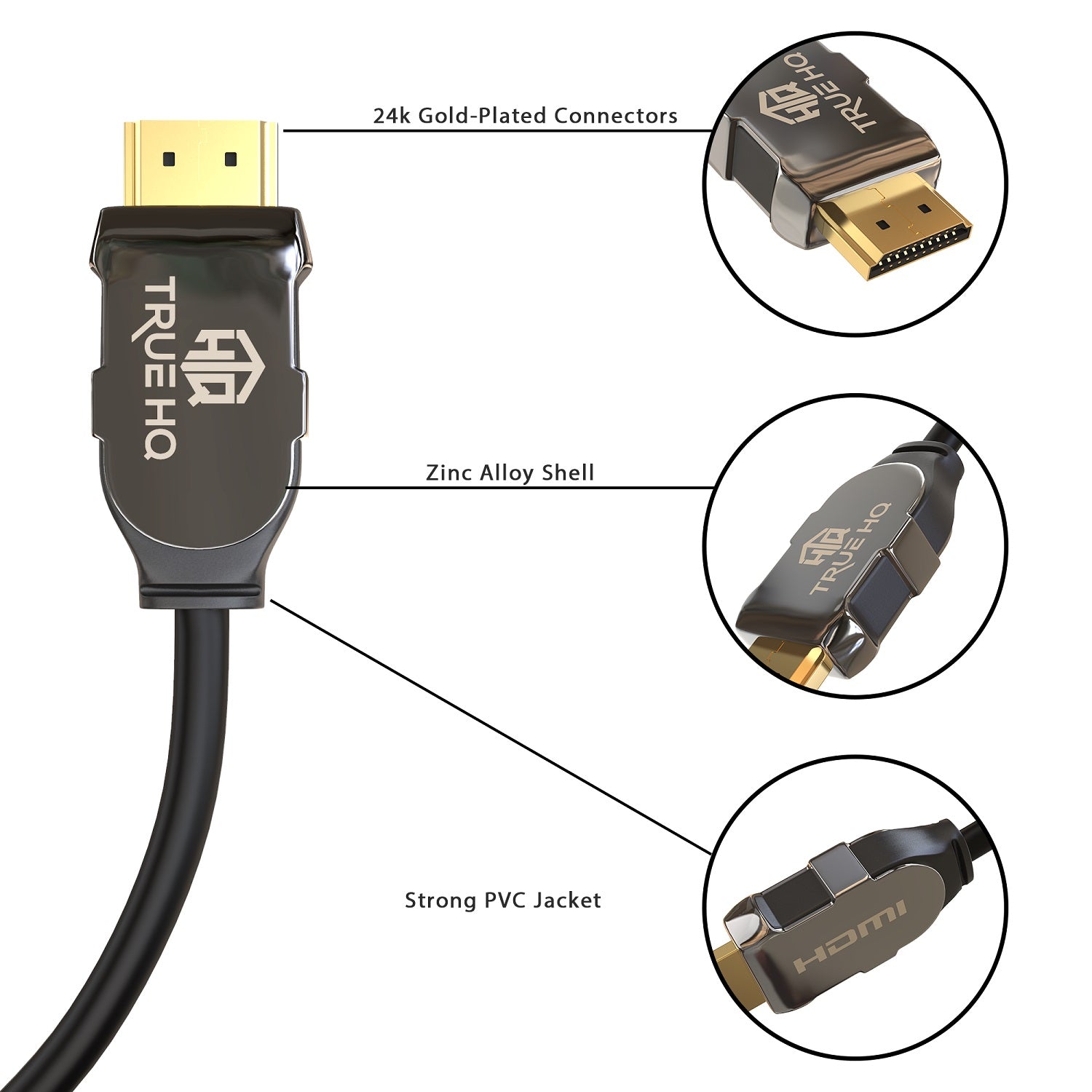 2M HDMI 2.1 Cable | 8K Ultra High Speed | 4K@120Hz | Zinc Alloy Head