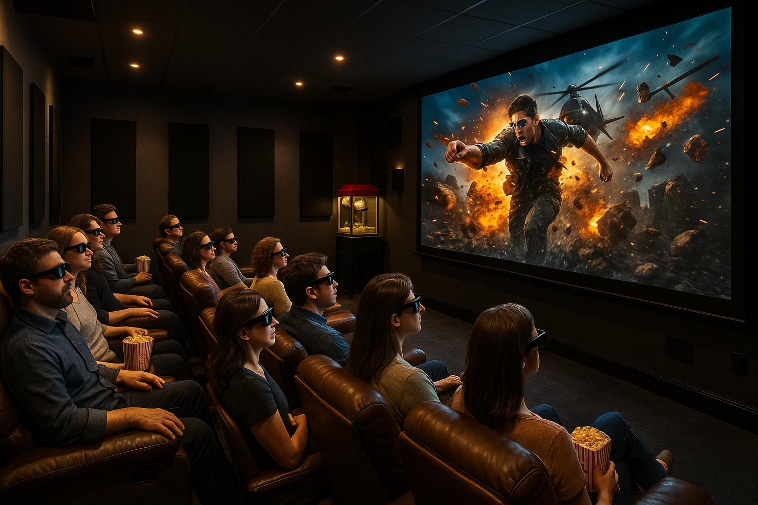 watching 3d movie home theatre