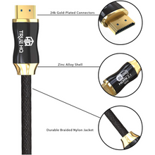 Load image into Gallery viewer, 2M HDMI 2.1 Cable 8K Braided 48Gbps by True HQ™
