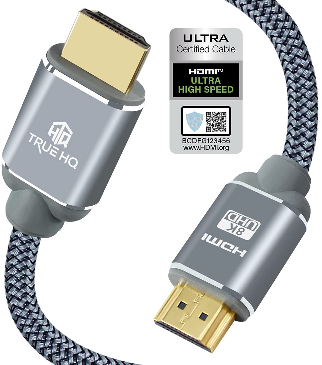 3M HDMI 2.1 Cable Certified | 8K Ultra High Speed | 4K@120Hz | Grey Alloy Head