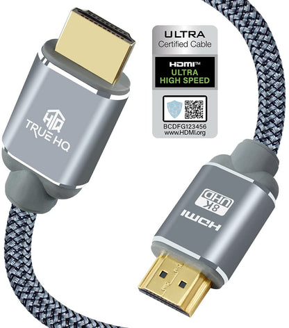 3M HDMI 2.1 Cable Certified | 8K Ultra High Speed | 4K@120Hz | Grey Alloy Head